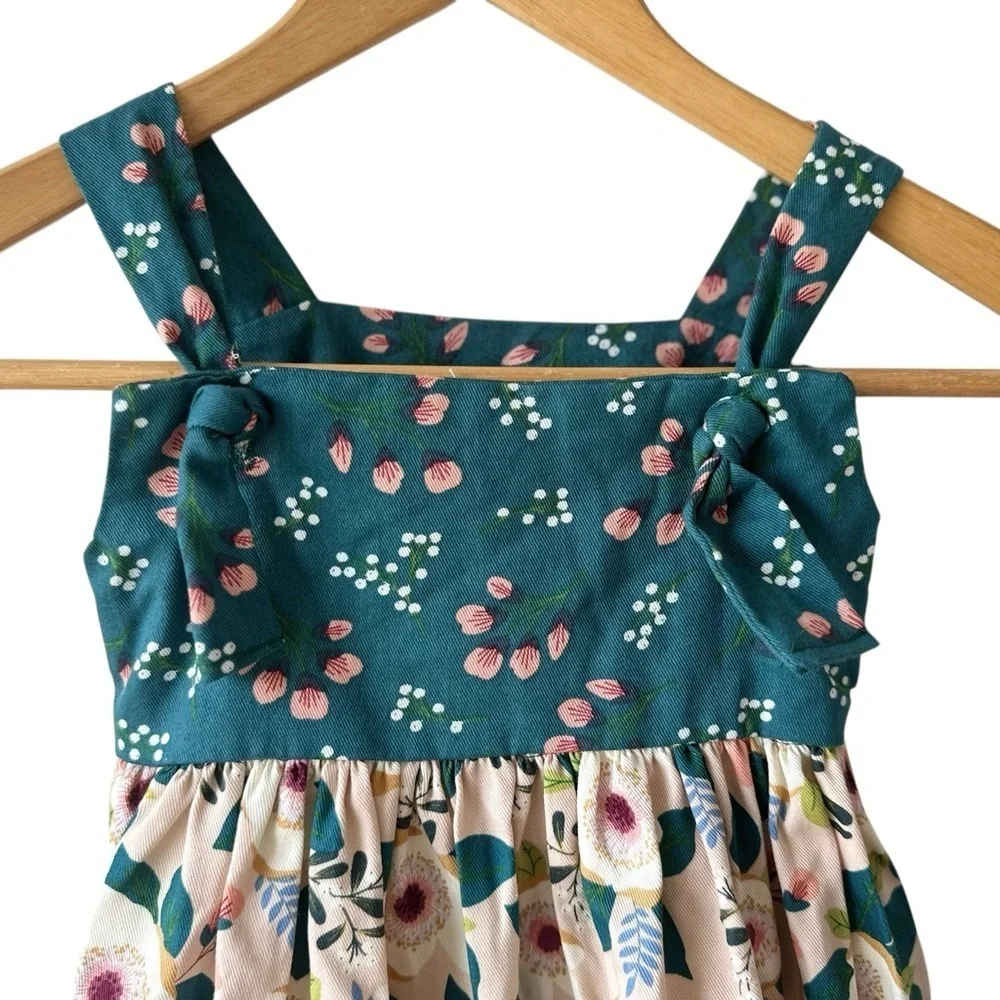 Floral Girls Jumper Dress - Picture 9 of 10